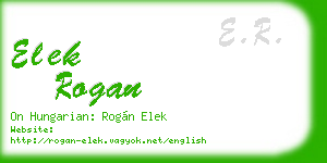 elek rogan business card
